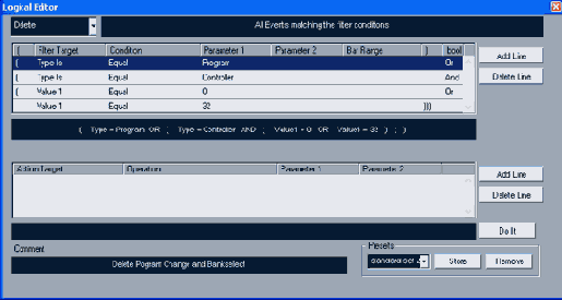  Logical Editor    del patch changes