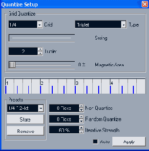   Quantize Setup