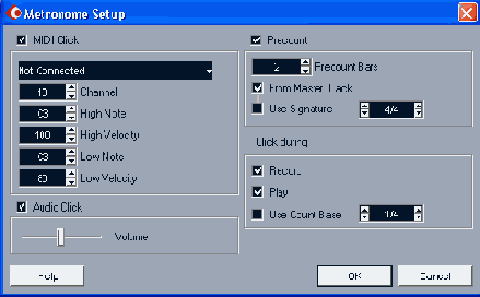   Metronome Setup