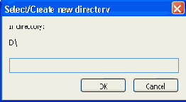   Select/Create new directory