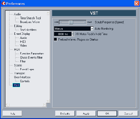   Preferences ( VST)
