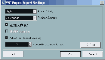  VST Engine Expert Settings