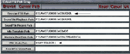 Default File Path Setup (     )
