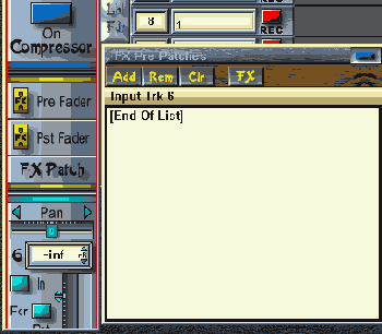 
 FX Pre Fader