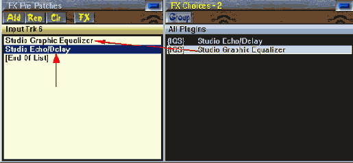 
 FX Pre Fader