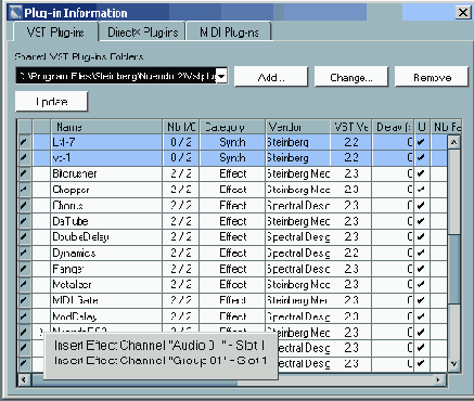   Plug-in Information